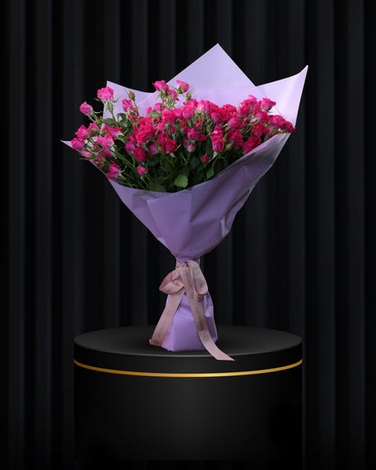 Dark Pink Spray Rose Allure Bouquet