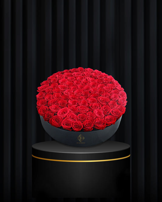 Valentine’s Day Red Roses Hatbox